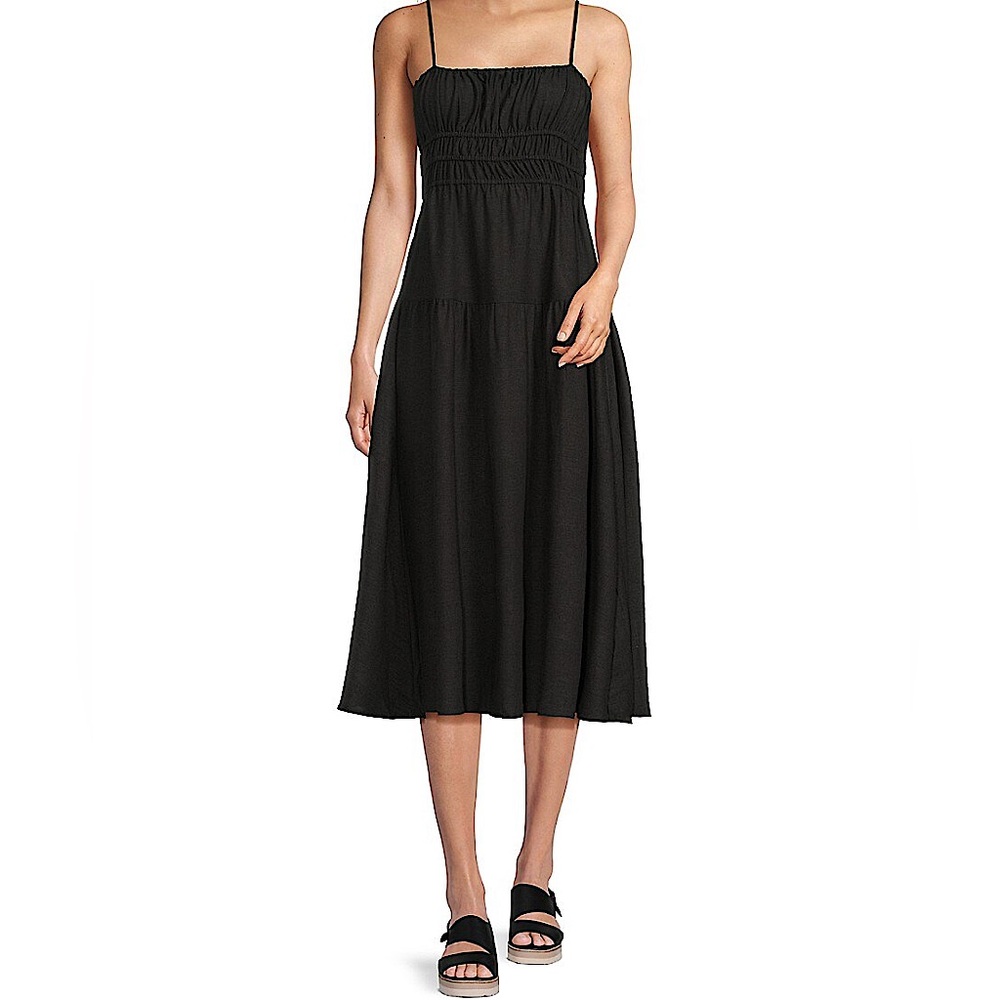 Weworewhat Scrunchie Linen Dress